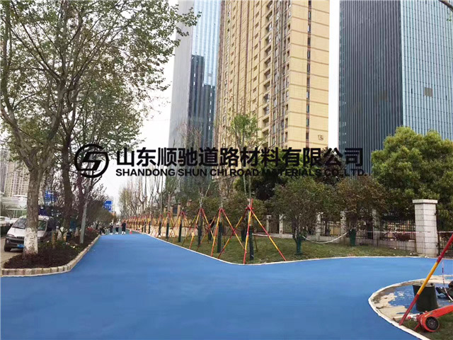 湖北武漢工地彩色路面施工